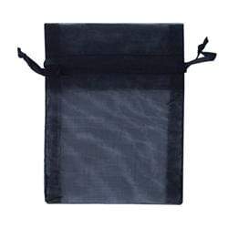 AussieSuperStore Party Essentials Organza Bag Mini Black Organza Bag Mini Black | Gift Bags | Christmas Gift Bags 9323823125639 VCSB10-BK